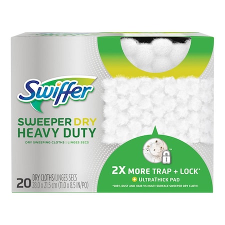 Swiffer 11 x 8.5 in. Heavy Duty Cloth Refill Pad - 20 Count SW5419